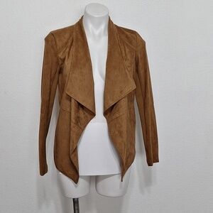 BB Dakota NEW Preppy Brown Faux Suede Waterfall Western Jacket Size XS